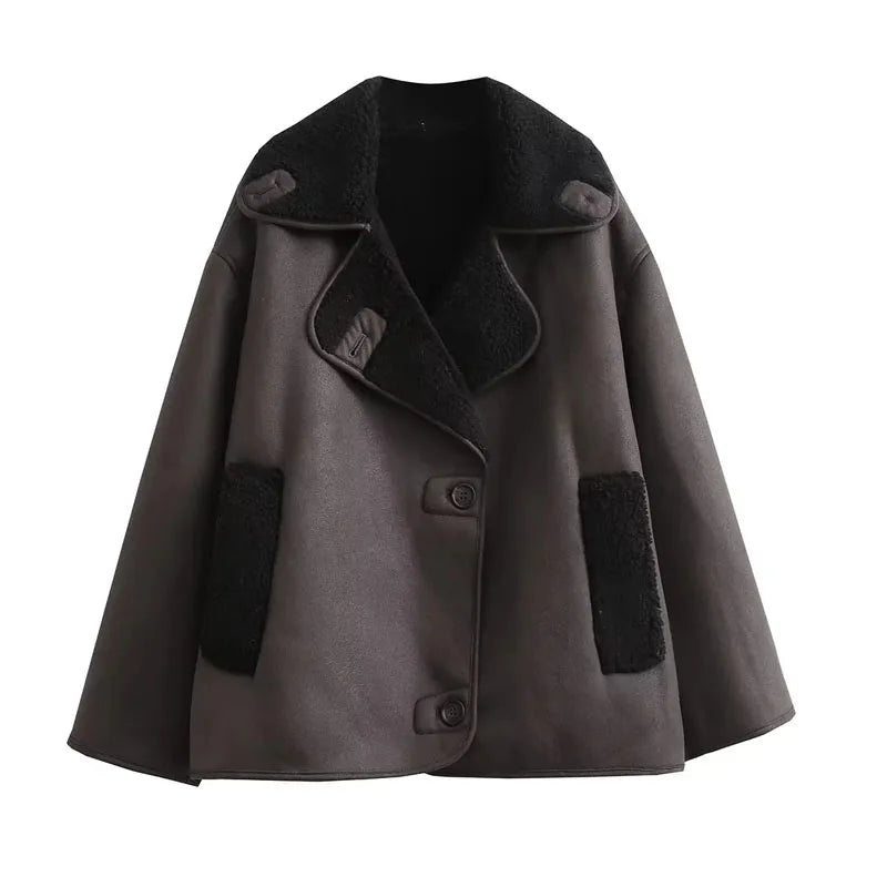 SINGLE-BREAST SHEARLING JACKET