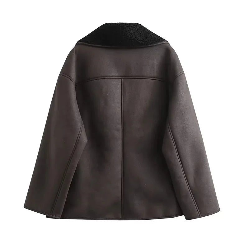 SINGLE-BREAST SHEARLING JACKET